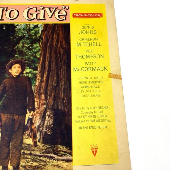 All Mine to Give 1957 Lobby Card Movie Poster Technicolor Drama Glynis‎ Johns - Picture 3 of 10